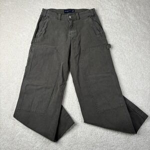 Abercrombie‎ Fitch Double Knee Pants Men's 28x30 (27x28) Green Baggy Carpenter